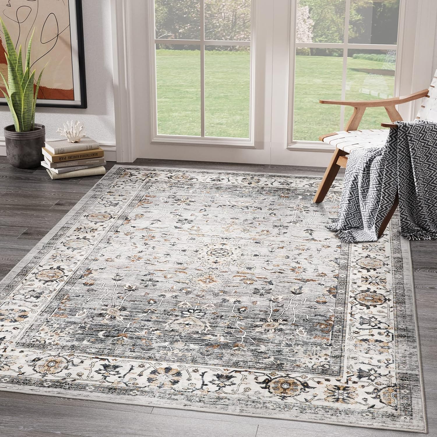 8x10 Area Rugs for Living Room, High-Quality Stain Resistant Rug with Anti-Slip...