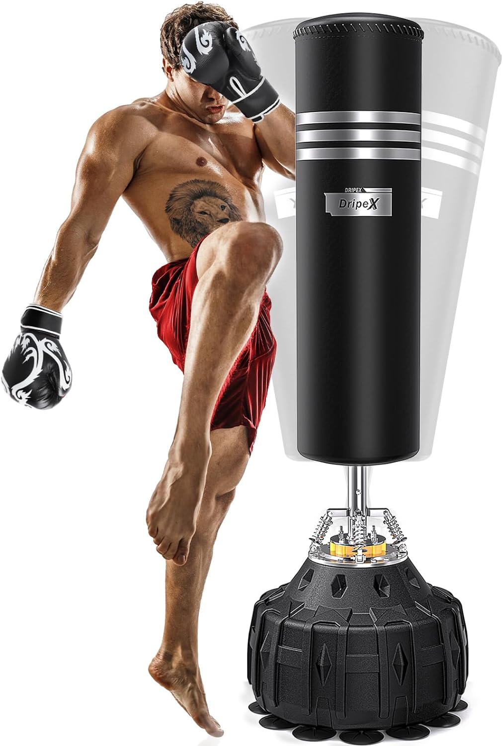 Dripex Freestanding Punching Bag, Heavy Boxing Bag with Stand for Adult Youth -...