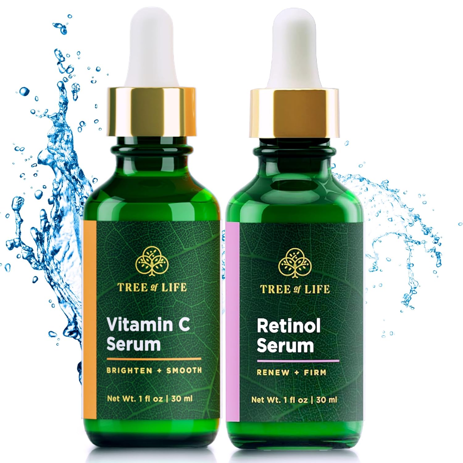 Tree of Life Facial Skin Care Set, Brightening, Firming, Hydrating, Dry Face, De...