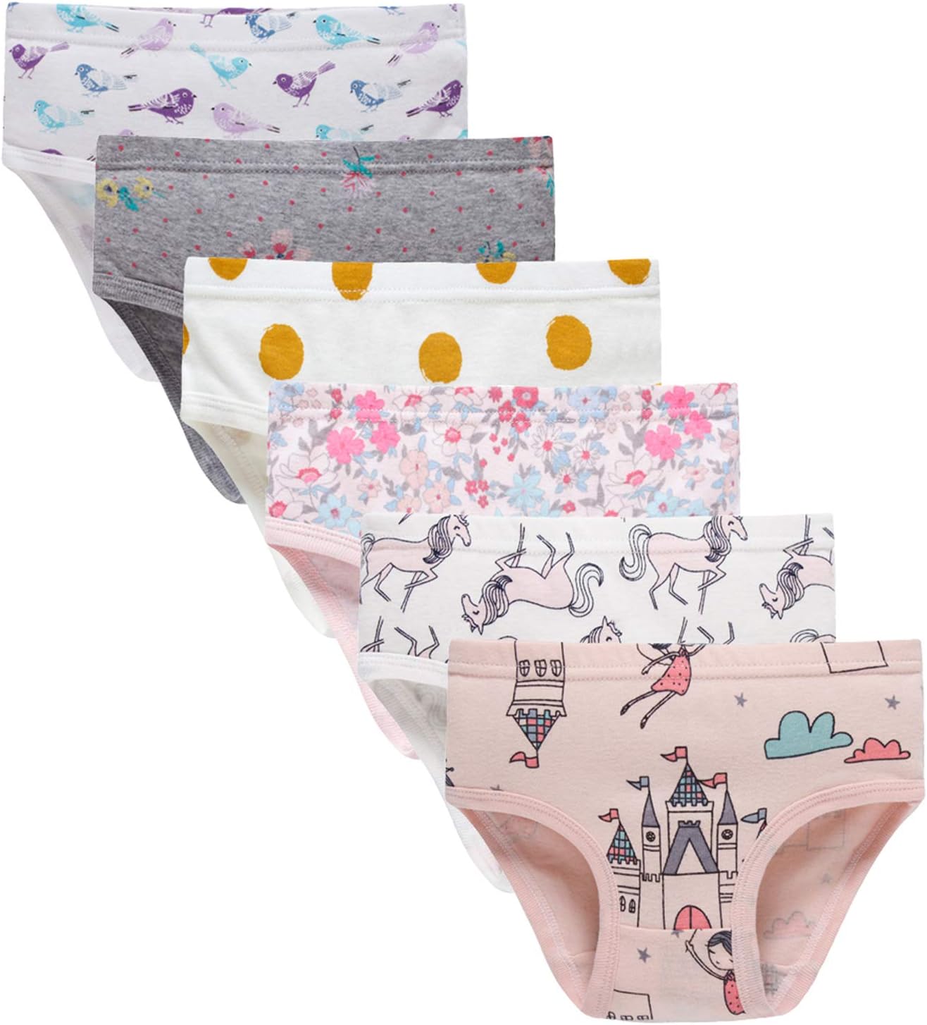 Sladatona Little Girls Soft Underwear Toddler Kids Breathable Comfort Panties 4...