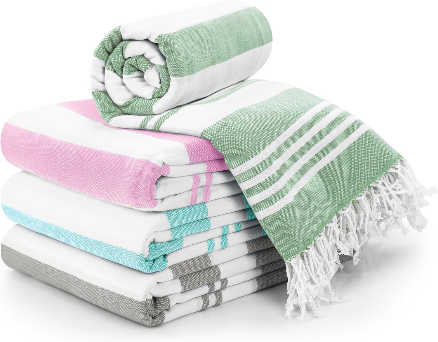Utopia Towels, Premium 4 Pack Turkish Beach Towel,...