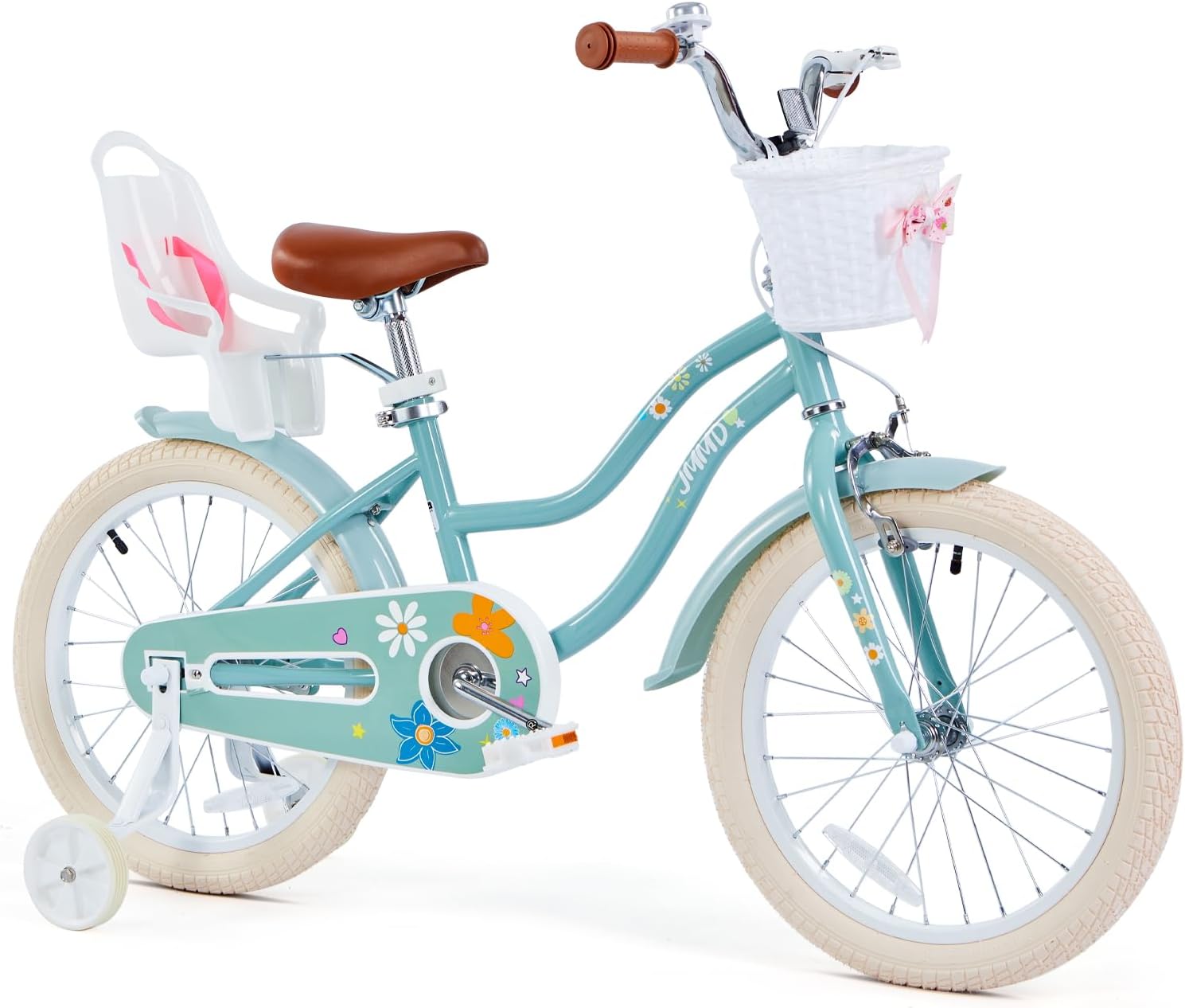 JMMD Girls Bike Ages 4-12 Years Old, Kids Bike for Toddlers with Basket & Traini...