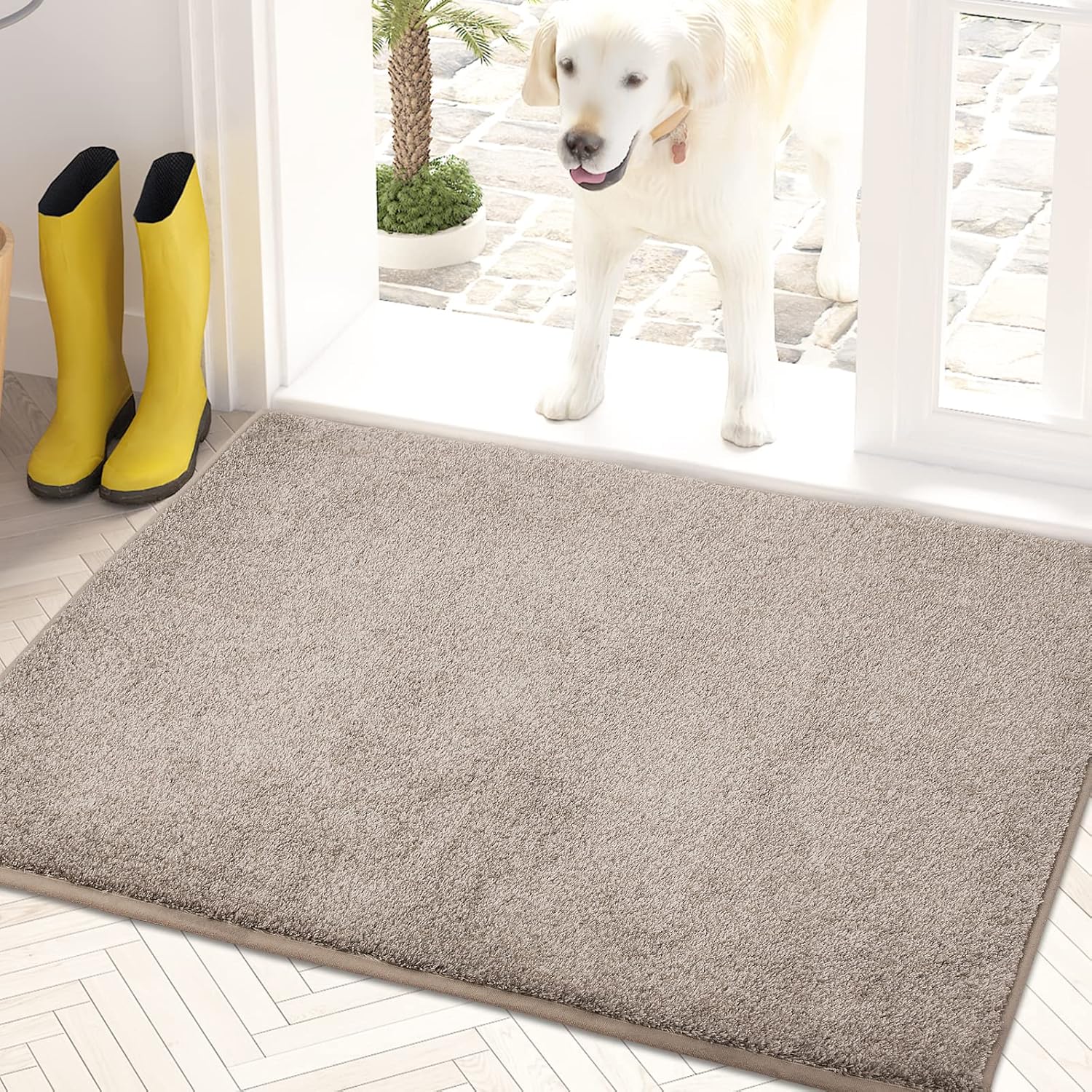 PURRUGS Dirt Trapper Door Mat 60 x 90 cm, Non-Slip Machine Washable Entrance Rug...