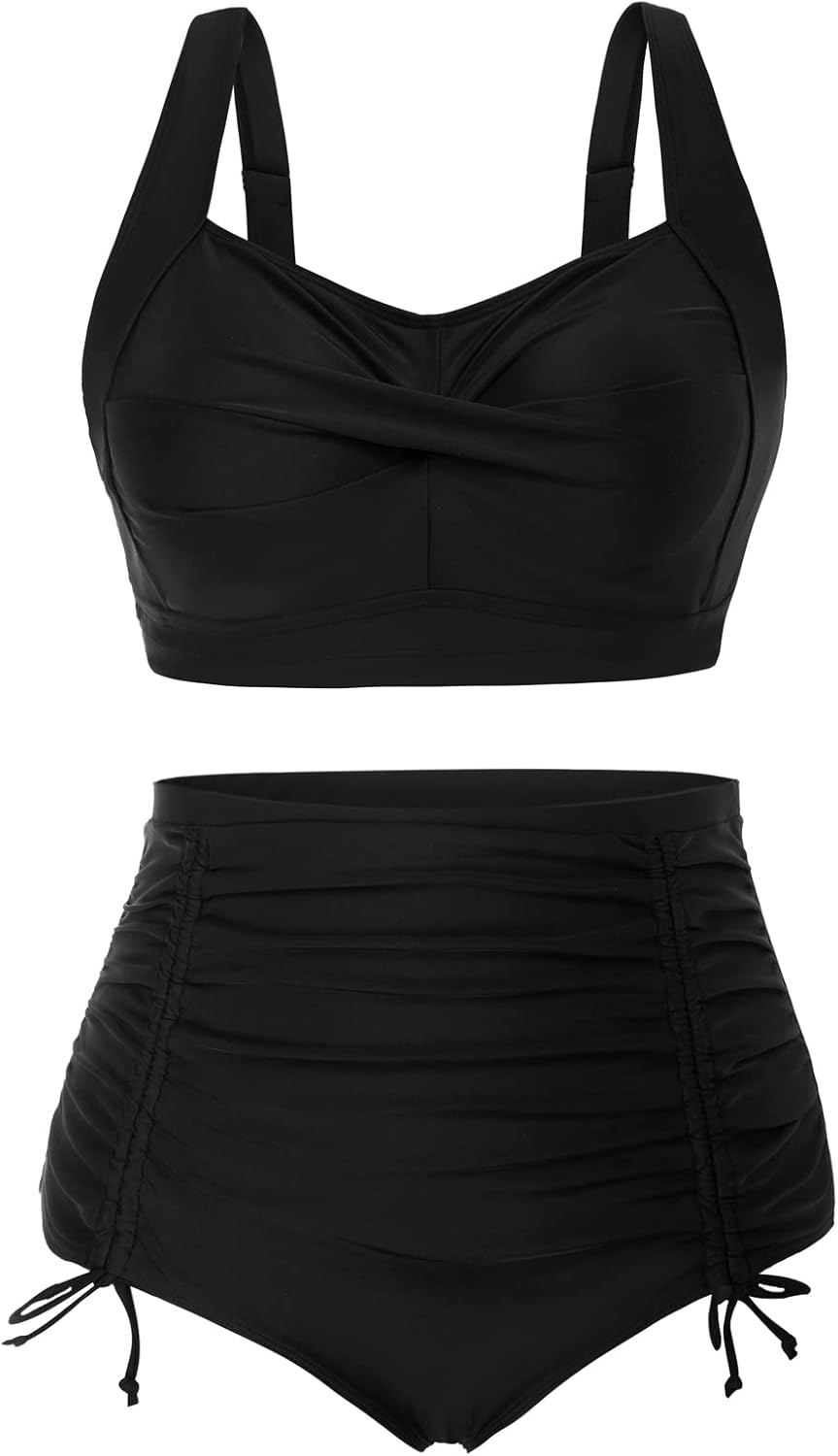 Hanna Nikole Swimsuit, Special Women Plus Size Two Piece Swimsuit Set, Unique Tw...