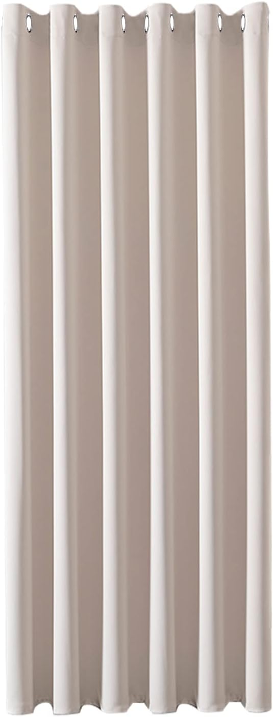 MRTREES Blackout Curtains Bedroom 90 Drop 1 Panel Biscotti Beige Eyelet Thermal...