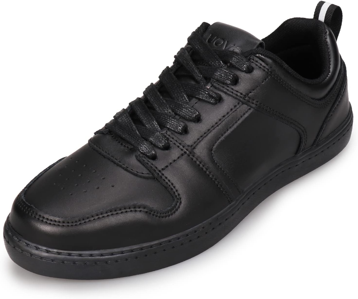 UOVO Mens Black Shoes Leather School Shoes Teenager Junior Lace Up Trainers Unif...