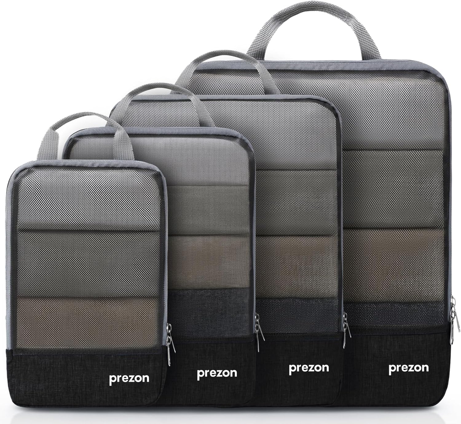 prezon Compression Packing Cubes, Luggage Organiser Set, Extensible Suitcase Org...