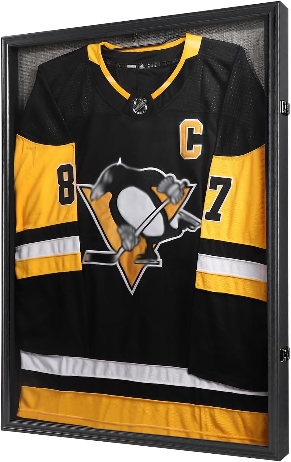Jersey Display Frame Case, Large Lockable Shadow Box Sports Jersey Frame with 98...