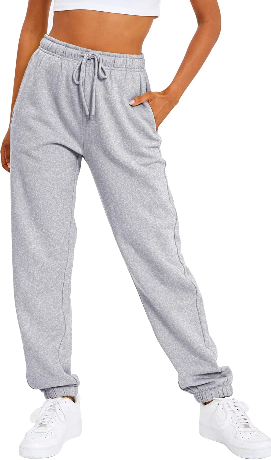 AUTOMET Casual Sweatpants, Special Women's Baggy Fleece Pants, Innovative Grey S...