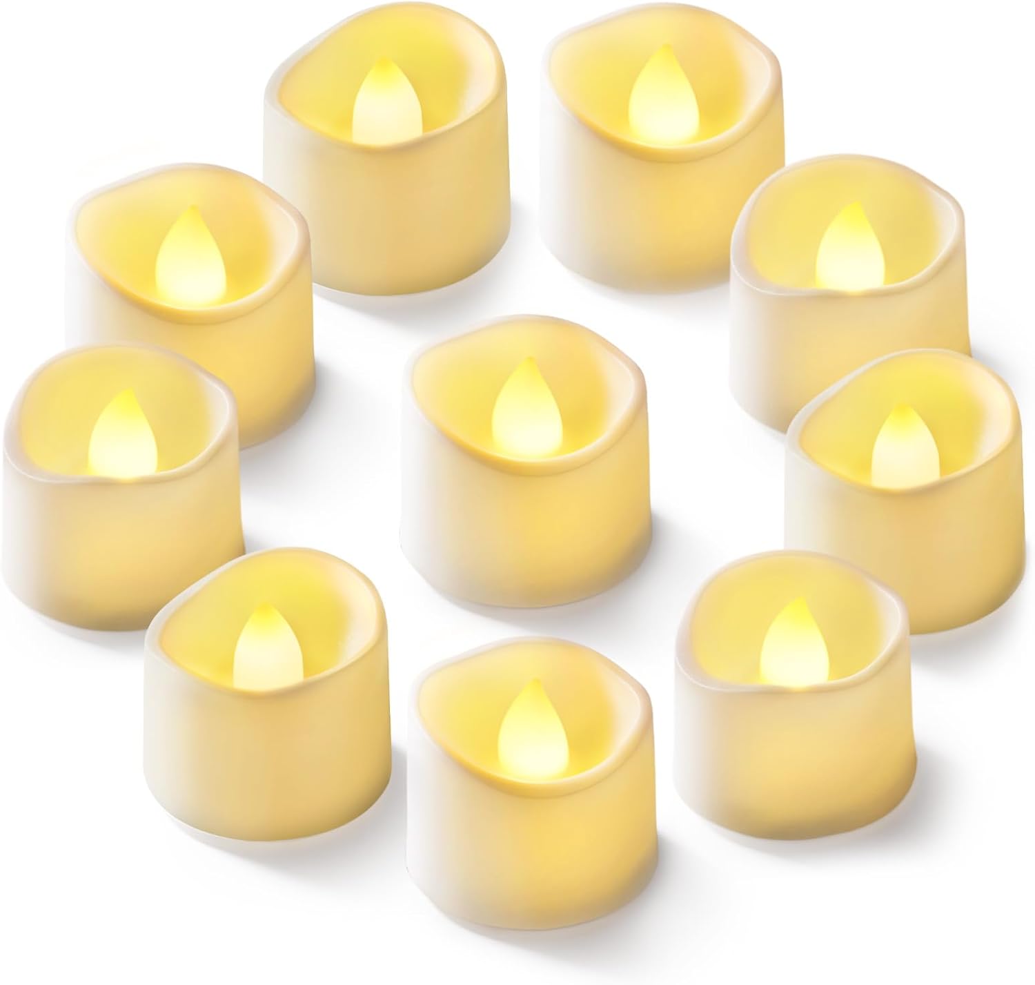Homemory Battery Operated LED Tealights, Pack of 24, Flameless Tea Lights with W...
