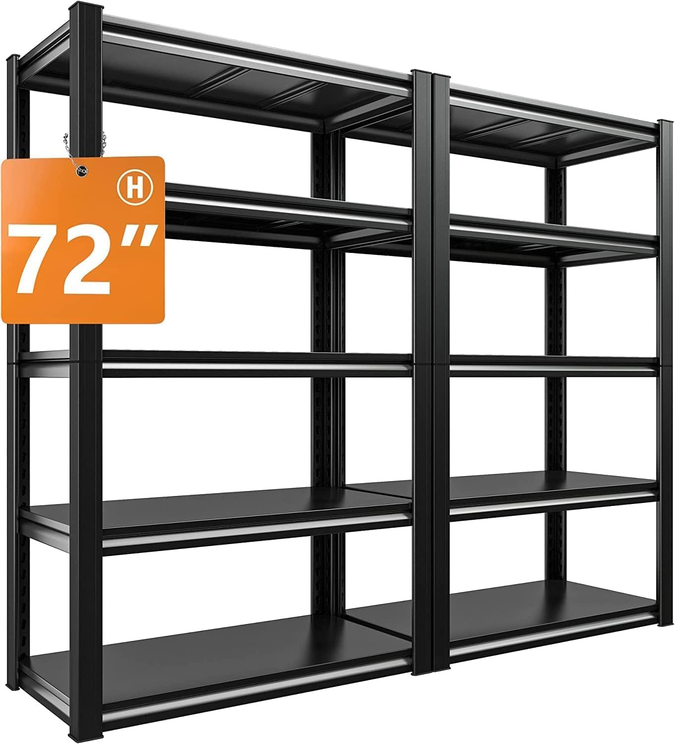 Raybee 72''H Garage Shelving Heavy Duty Garage Storage Shelves Load 2000 LBS Adj...