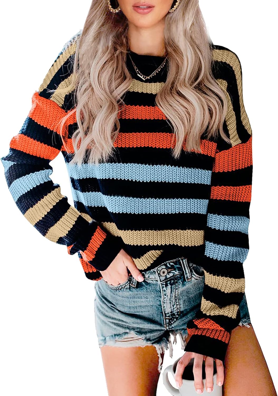 KIRUNDO Women's Sweater, Special Knit Sweater for 2024 Fall Winter, Innovative S...