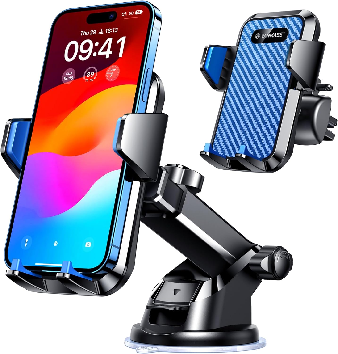 VANMASS 2024【65+LBS Strongest Suction & Military-Grade】 Newest Car Phone Mount...
