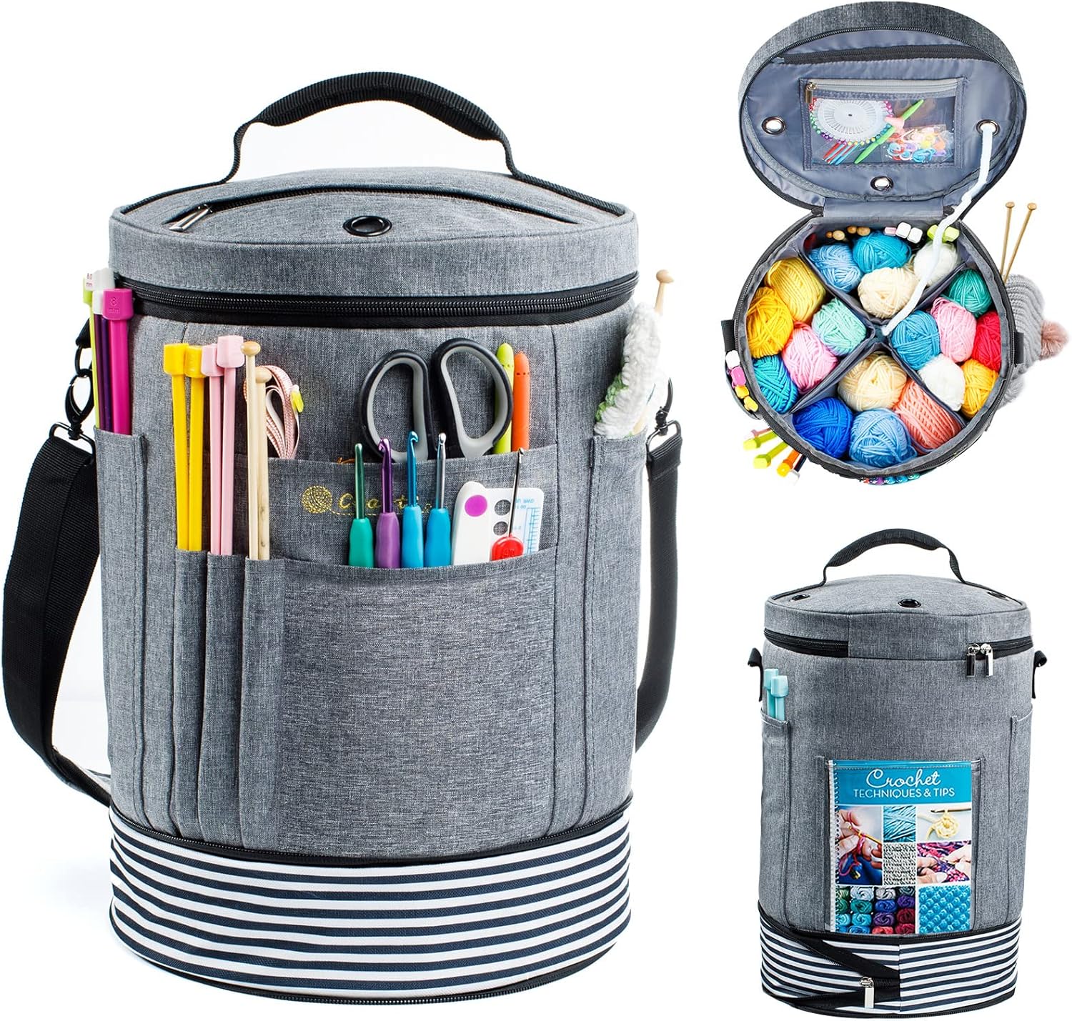 "Best MYBAGZING Expandable Crochet Bag, Special Yarn Storage Organizer, Innovati...