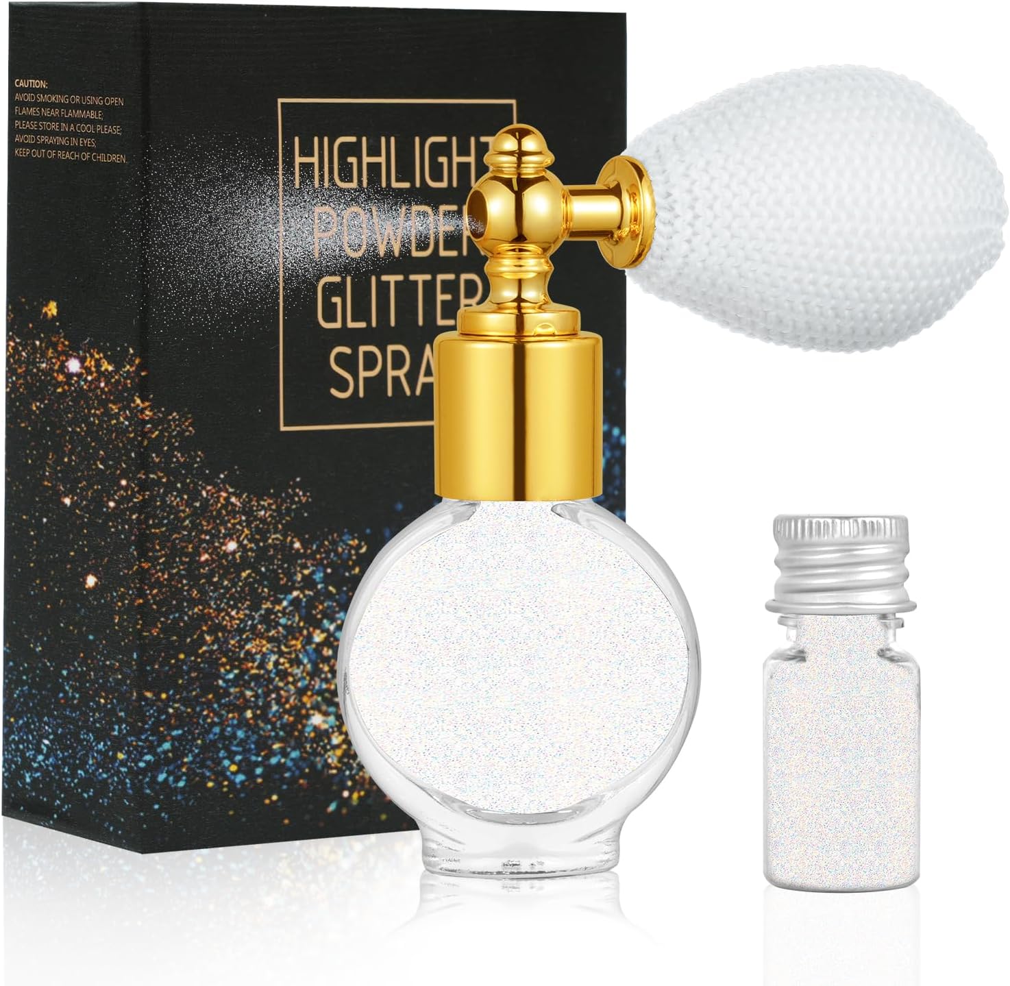 AOOWU Glitter Powder Spray, Special Shiny Body Glitter Spray for Women, Innovati...