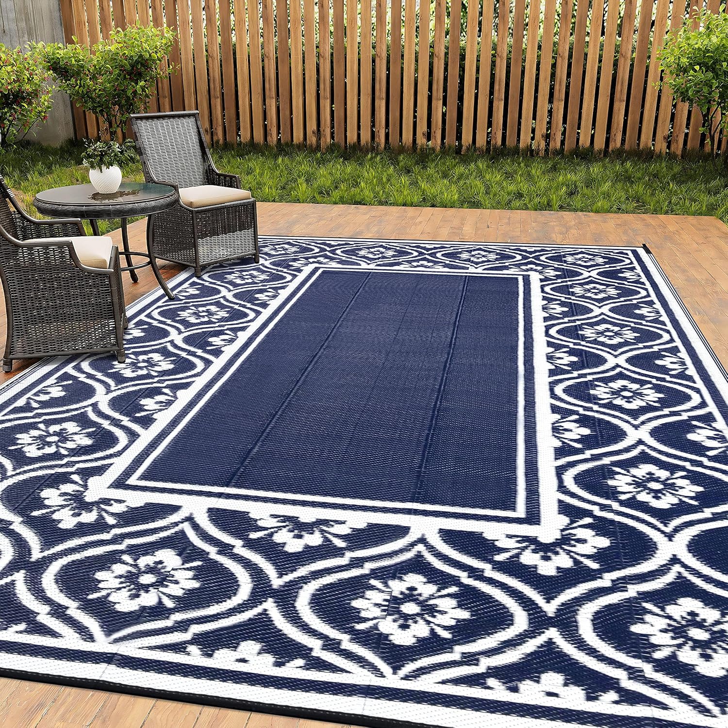 Outdoor Rug Mats, Special Waterproof Area Rug, Innovative Reversible Portable Pl...