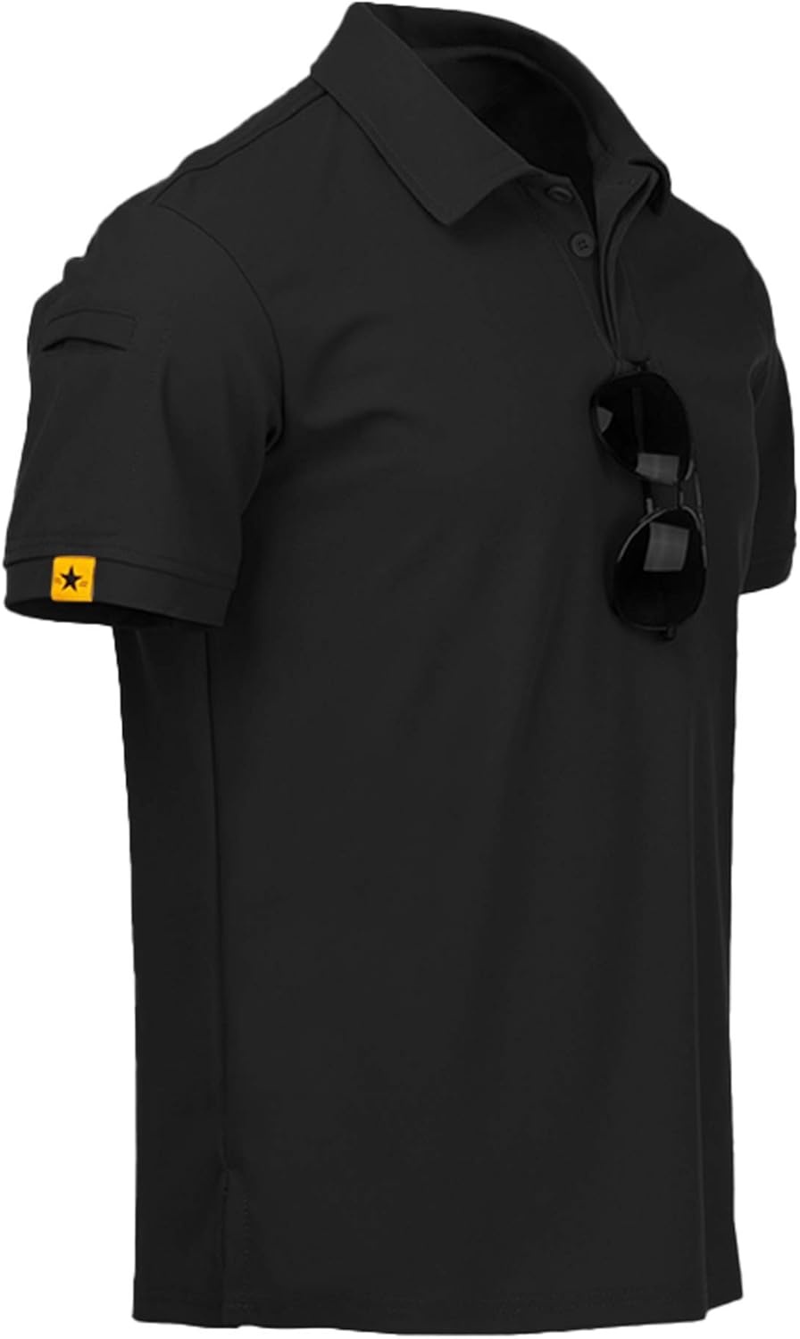 JACKETOWN Men Polo Shirt Short Sleeve Breathable Tennis Shirt Summer Tshirts Men...