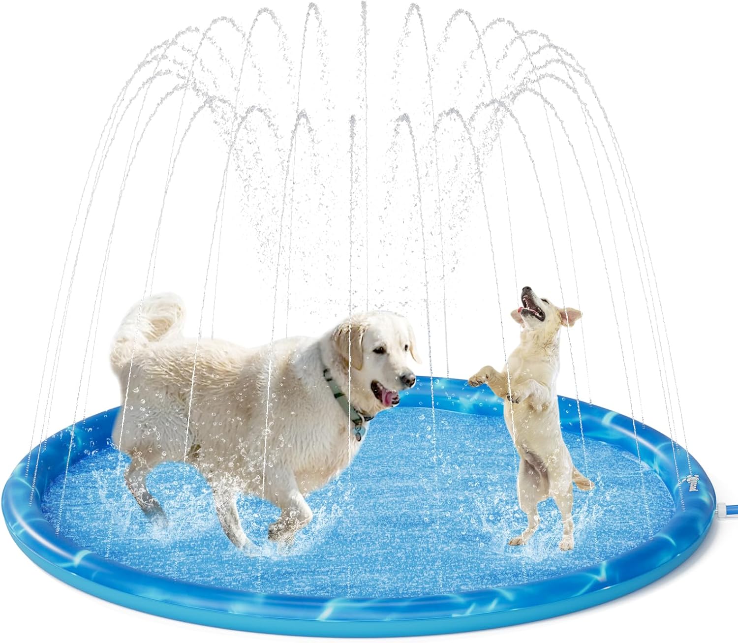 pecute Sprinkler Pad for Dogs & Kids-170cm, Thickened Dog Splash Mat with Patter...