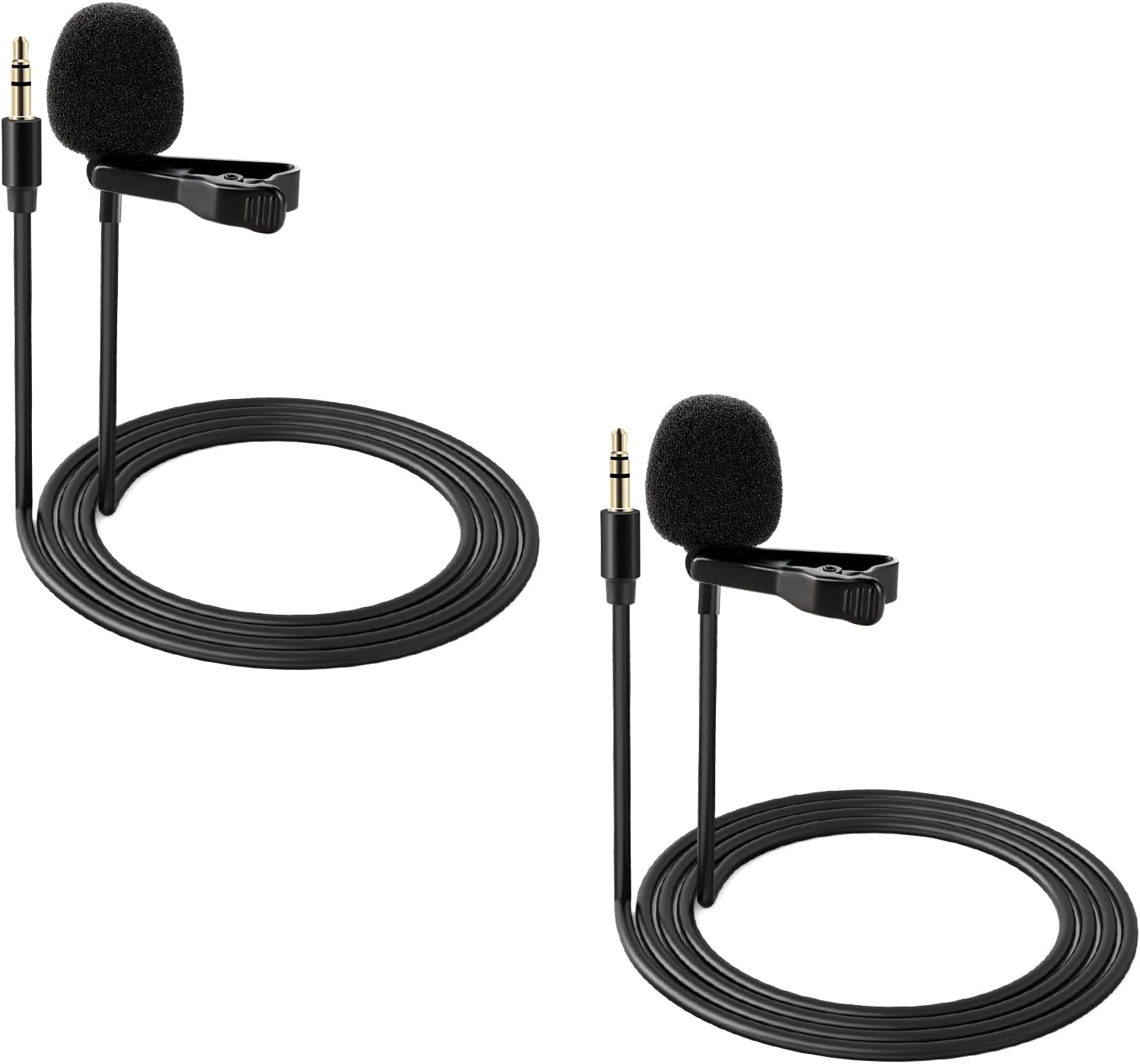 Neewer 2 Pack Lavalier Lapel Microphone Compatible with Rode Wireless GO II Wire...