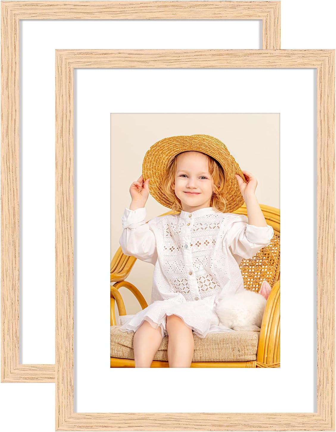 A5 Oak Wood Photo Picture Frame,15x21cm Certificate Frames with Perspex Glass fo...
