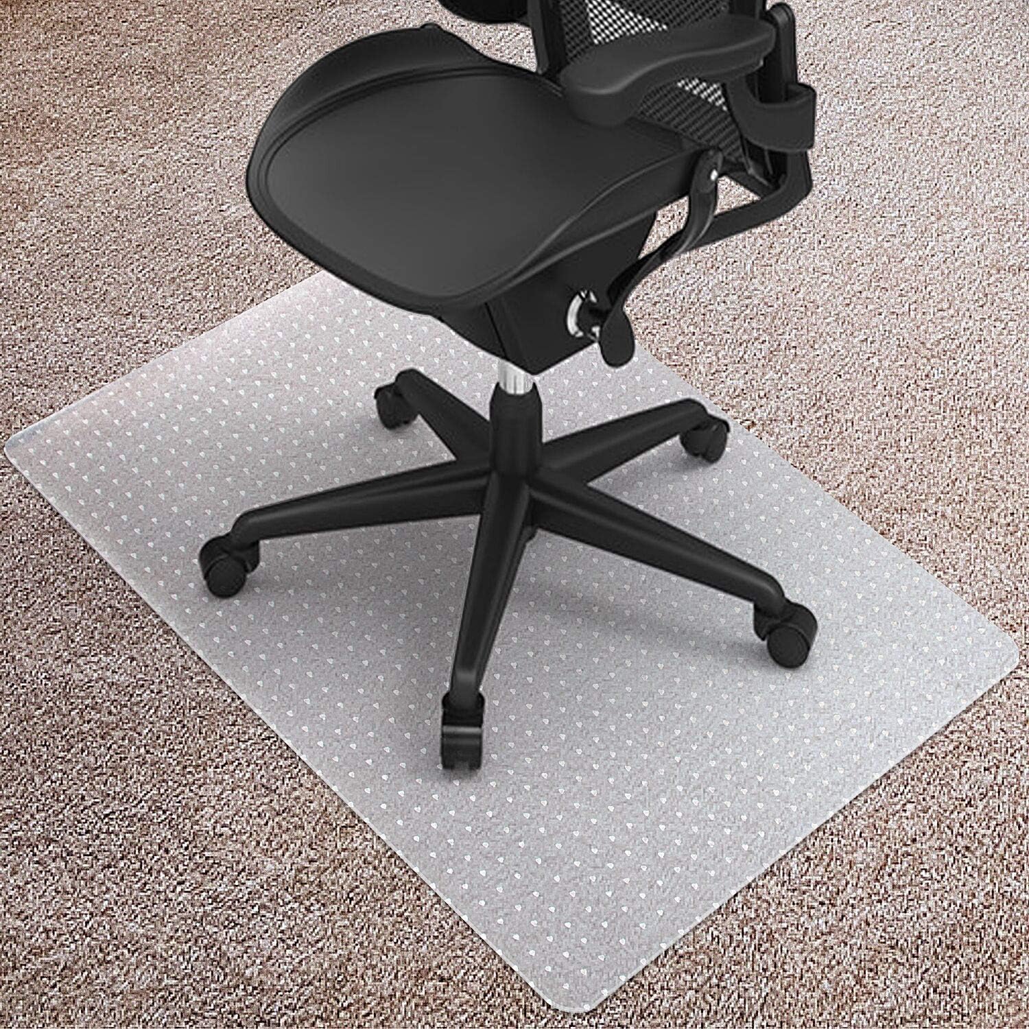 Kuyal Desk Chair Mat for Carpet, 36'' x 48'' Rectangle Transparent Mats for Chai...