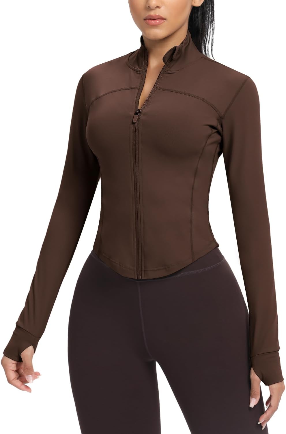 AVGO Women's Cropped Running Jacket, Special Slim Fit Athletic Top, Unique Worko...