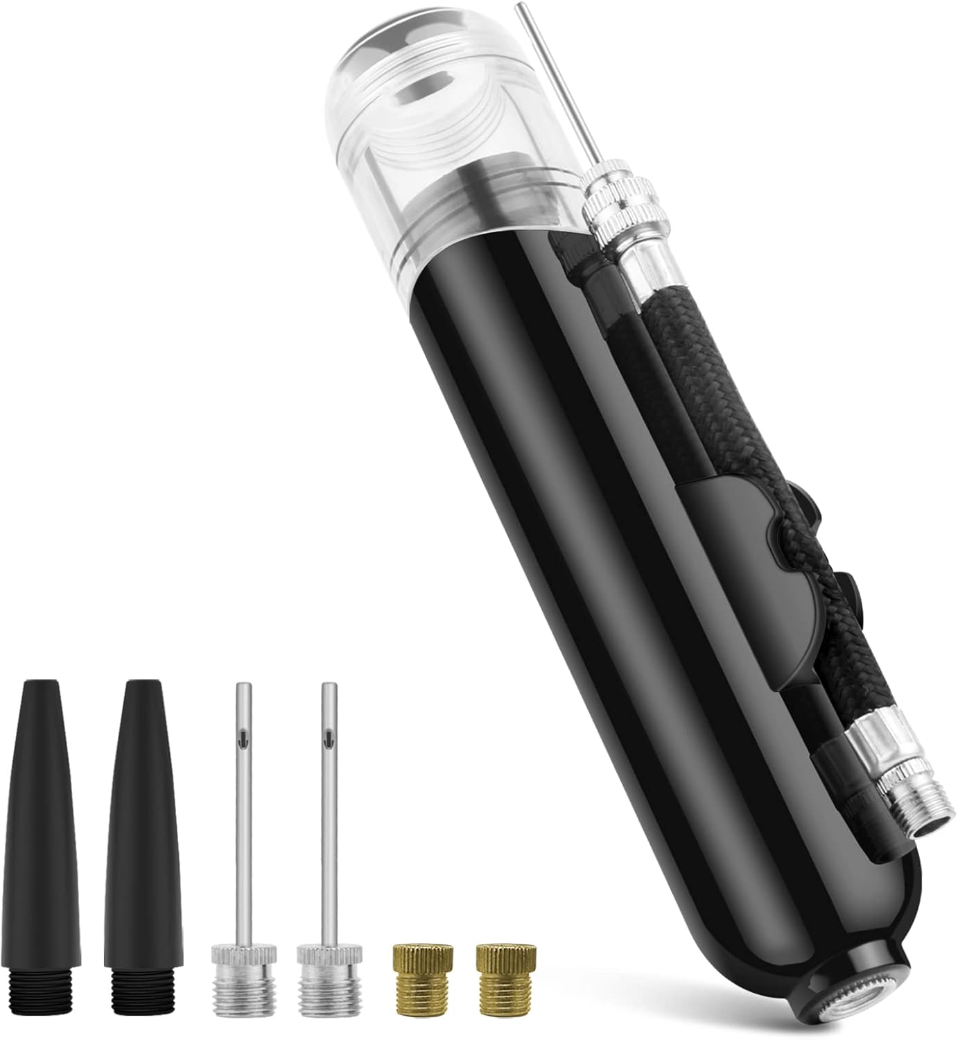 BROTOU Ball Pump, Dual Action Inflate Air Pump with 3 Needles, 2 Presta Valve an...