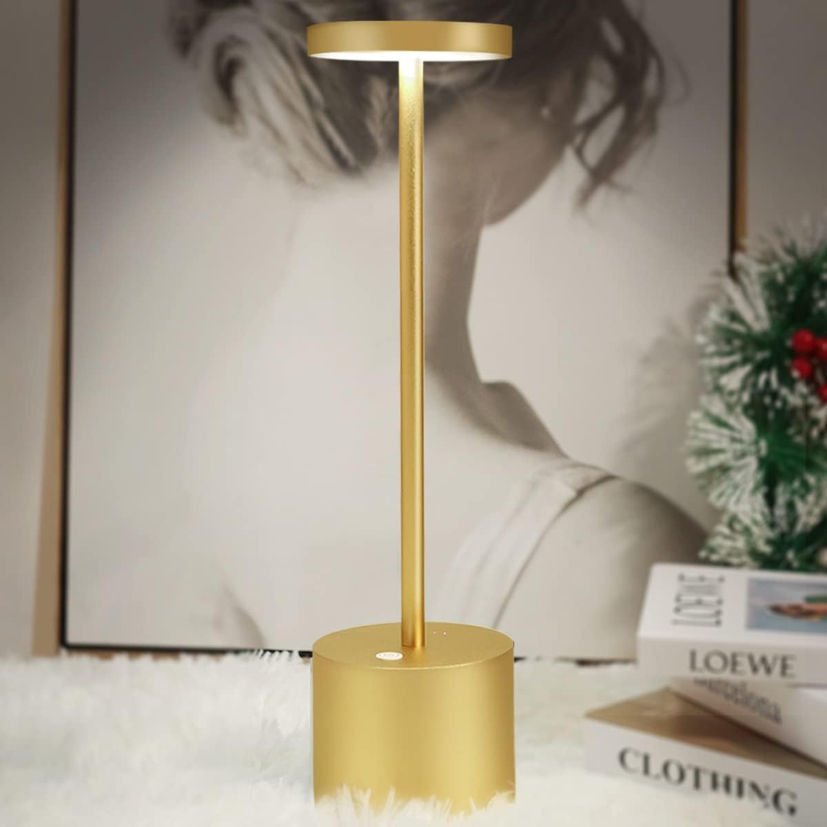 Hapfish Battery Operated Table Lamps for Living Room, Rechargeable 8000mAh Cordl...
