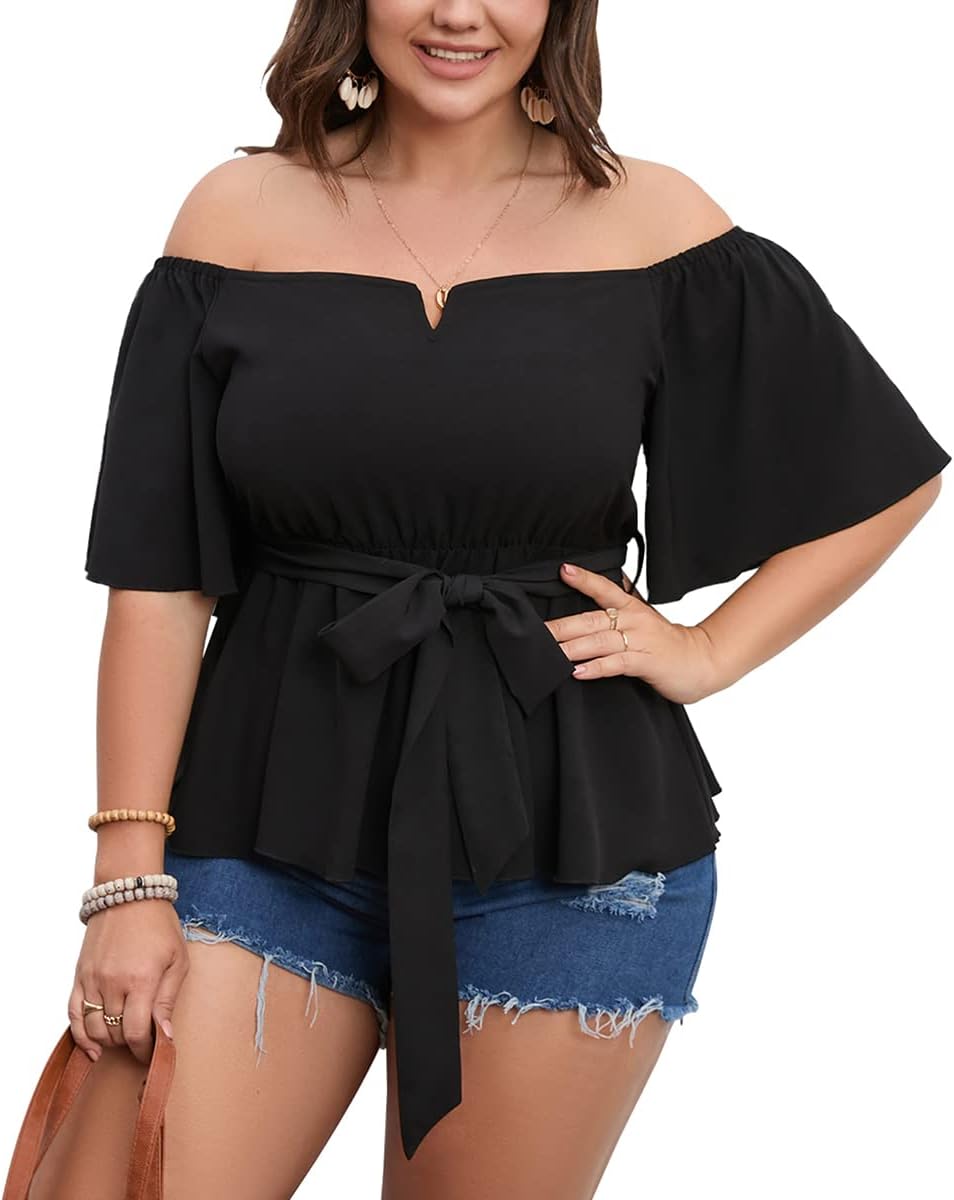 SCOMCHIC Women's Plus Size, Special Blouse Top, In...