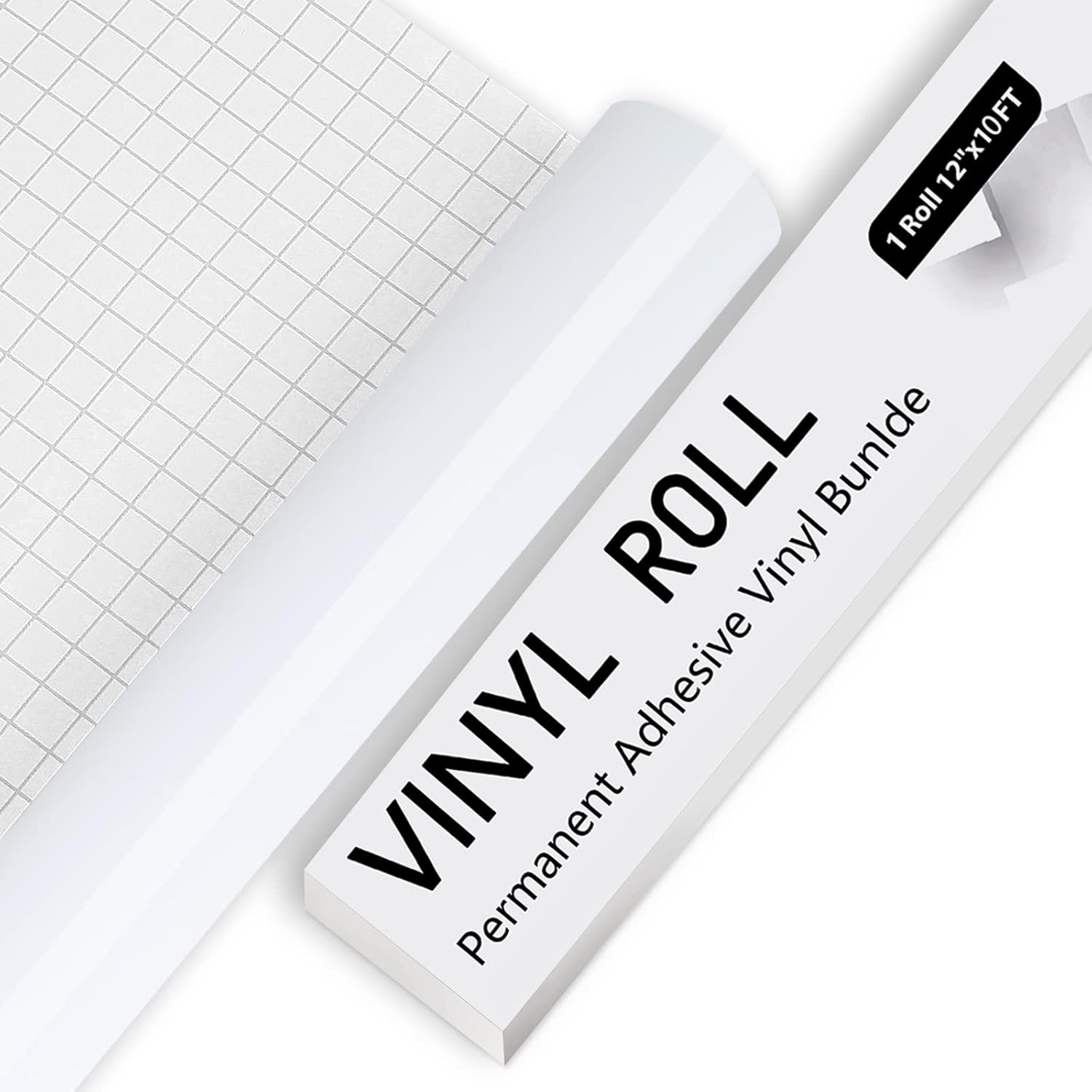 Permanent Vinyl for Cricut - 10Ft Glossy White Adhesive Vinyl Roll, vinyl for Cr...