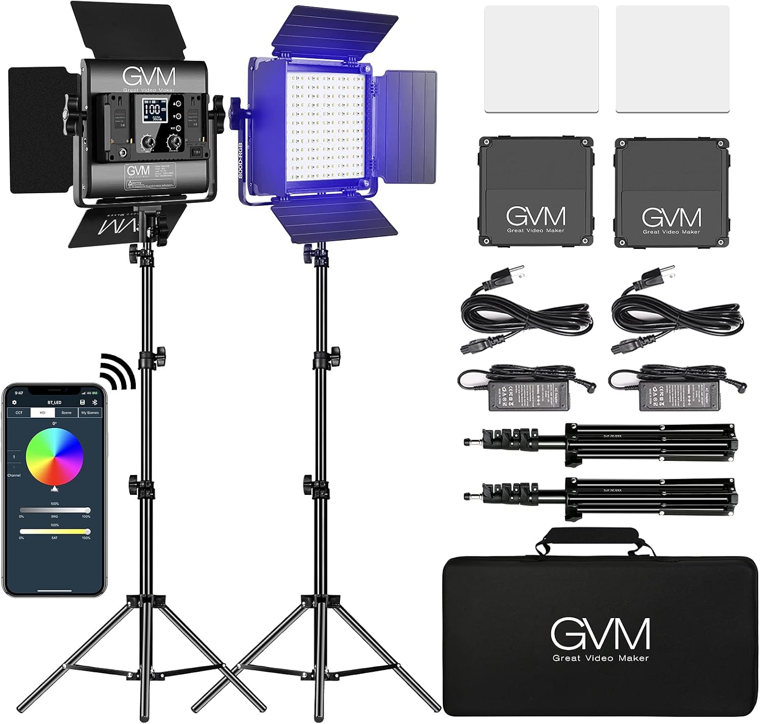 GVM RGB LED Panel Video Light, Photography Lightin...