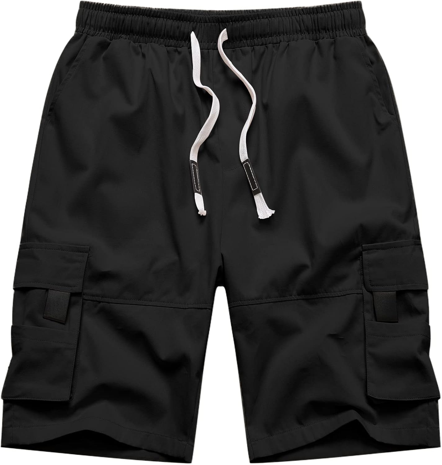 NANAMEEI Mens Cargo Shorts Elasticated Waist Mens Summer Shorts Work Shorts with...