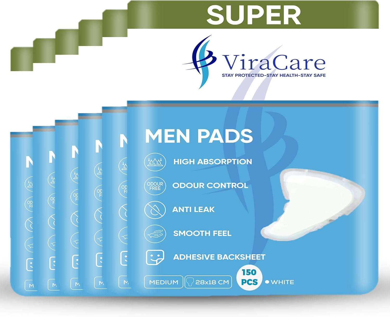 150 x Incontinence Pads Men | Mens Incontinence Pads | Odour Control and Smooth...