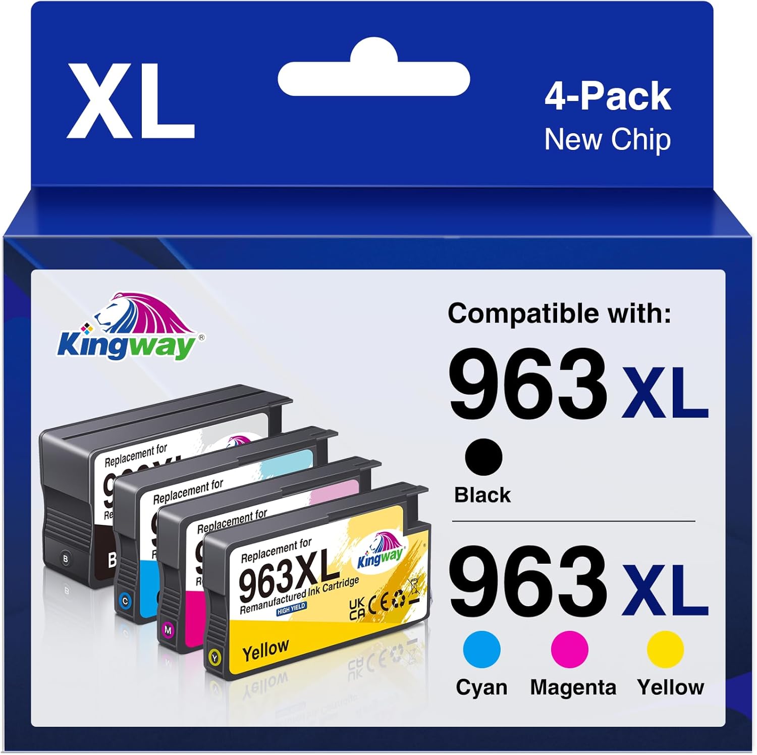 KINGWAY 963XL Ink Cartridges Multipack Remanufactured for HP 963 963XL Ink Cartr...