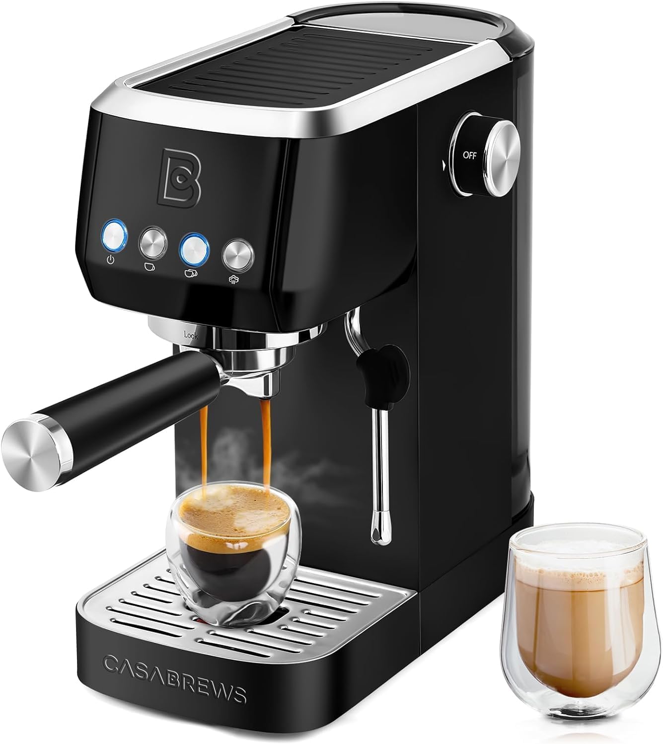 CASABREWS Espresso Machine 20 Bar, Professional Espresso Coffee Machine with Ste...