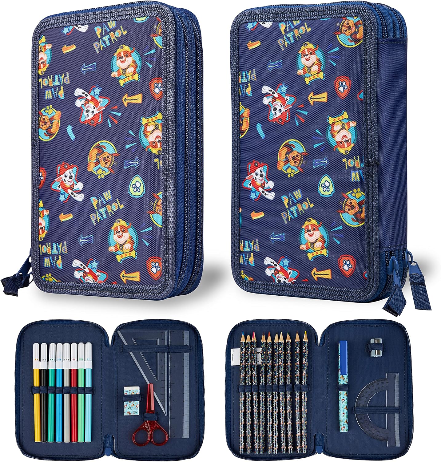 Paw Patrol Pencil Case, Special Stationery Set with Marshall Chase Rubble, Innov...