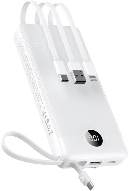 VEEKTOMX Power Bank with Built-in Cables, 20000mAh USB C Portable Charger with 5...