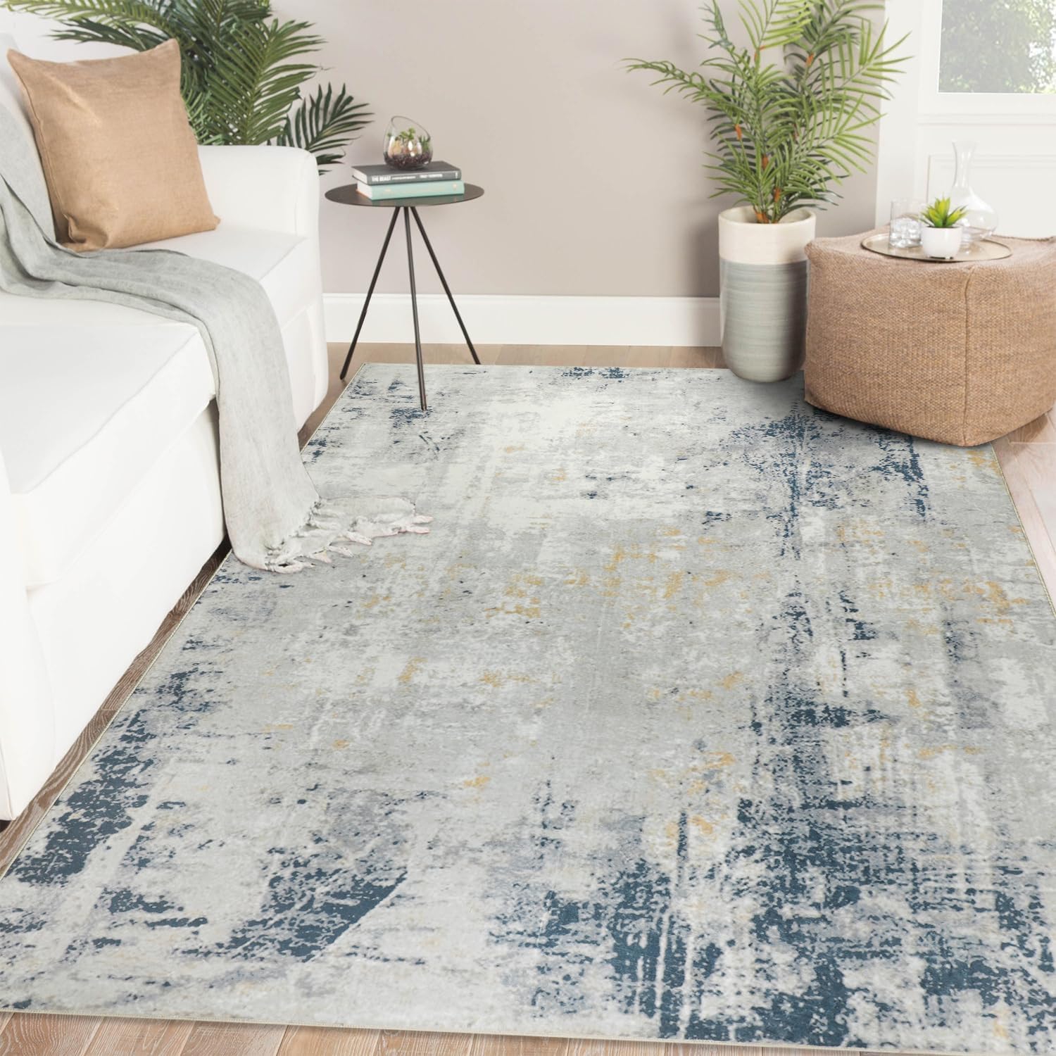 Famibay Rugs Living Room 120x170cm Soft Fluffy Area Rugs Large Modern Rugs Bedro...