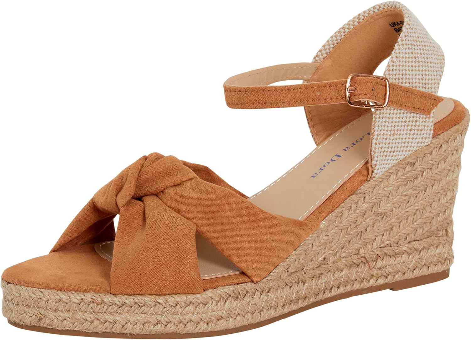 Womens Open Toe Wedge Sandals Ladies Espadrille Wedges Knotted Strappy Hessian M...