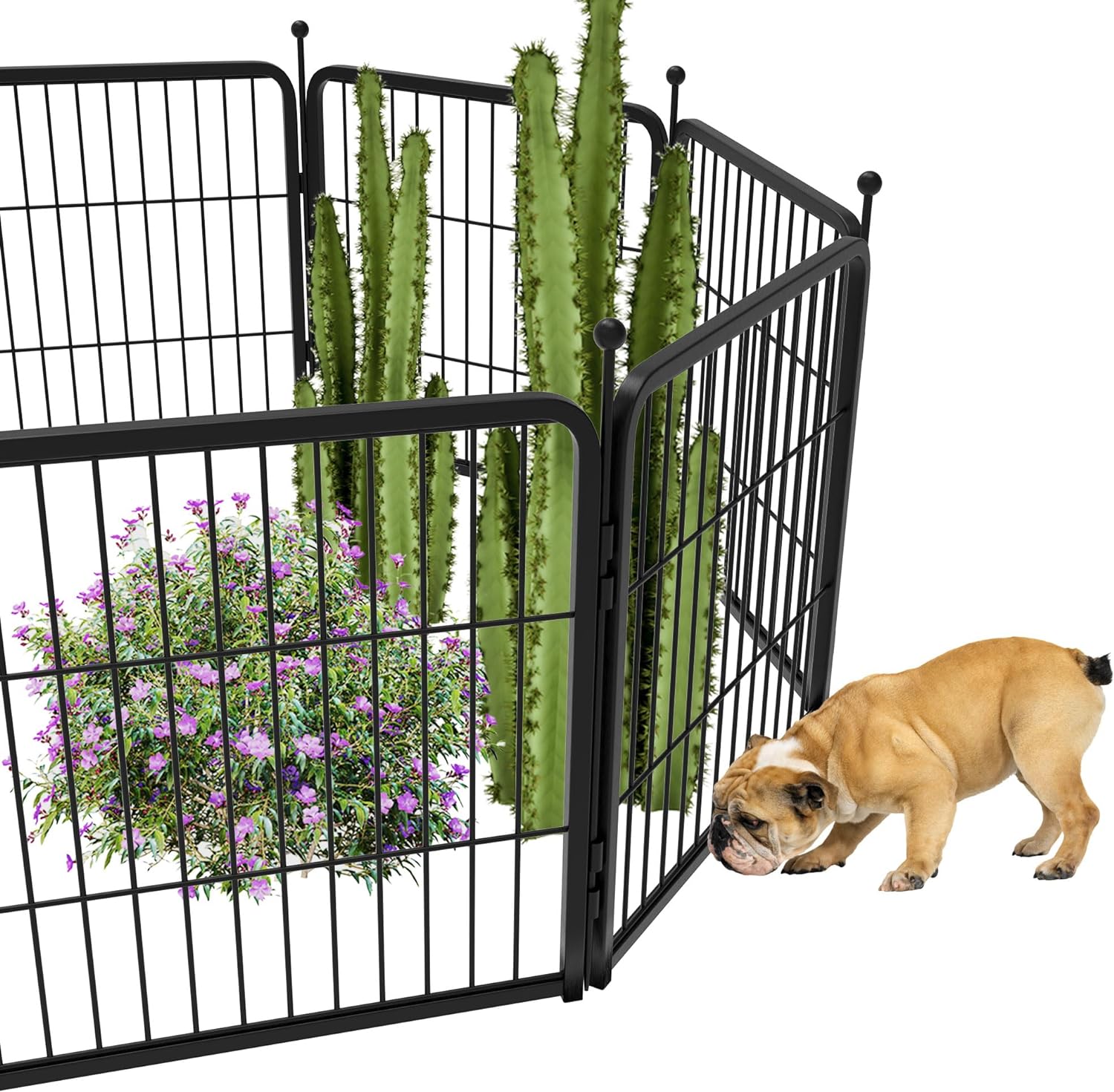 FXW Decorative Garden Fence Panels, Special Dog Fence for The Yard, High-Quality...