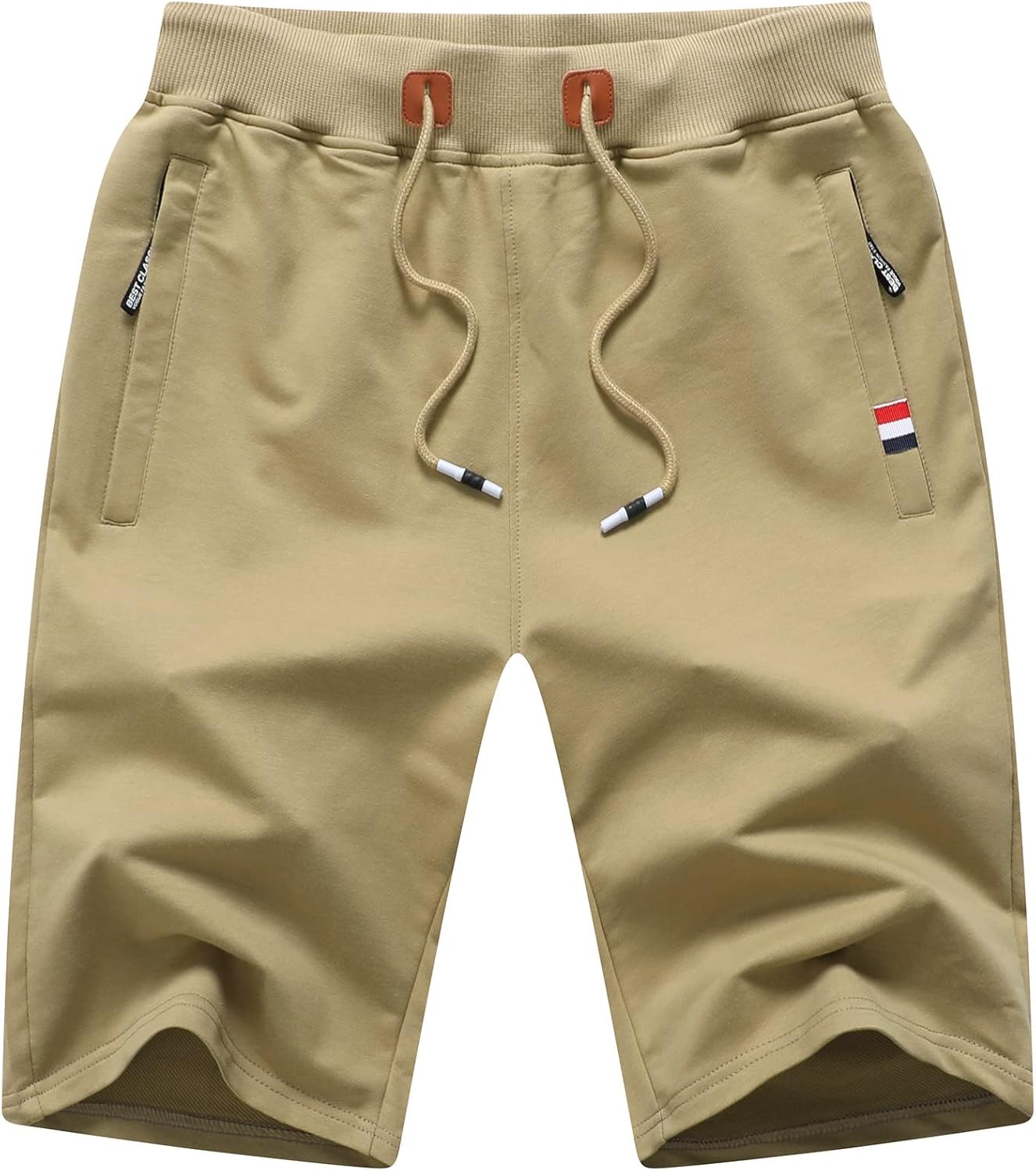 JustSun Mens Shorts Casual Sports Joggers Shorts with Elastic Waist Zipper Pocke...