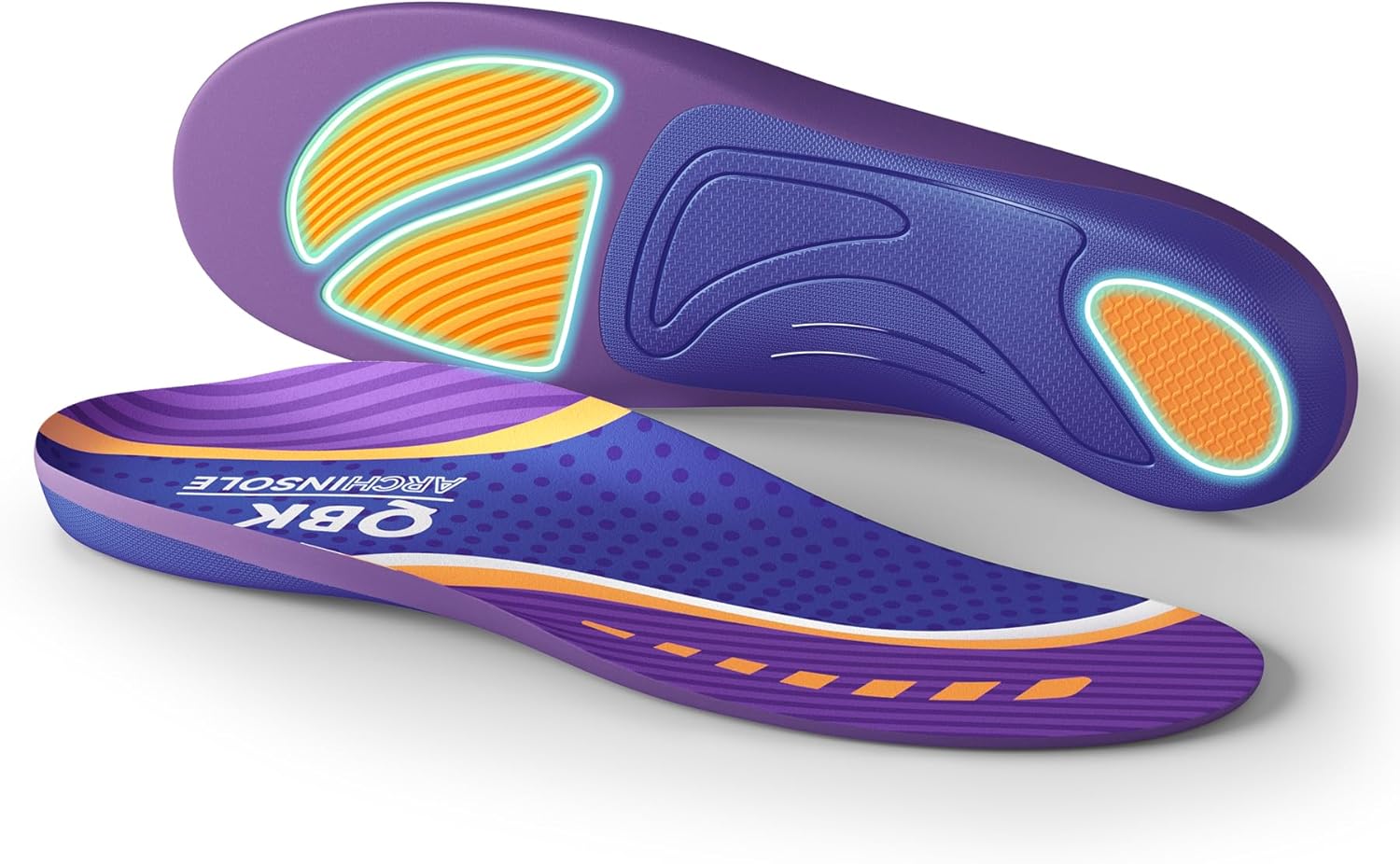 Insoles for Work Boots, QBK Shock Absorbing Insoles Women and Men Suitable for F...