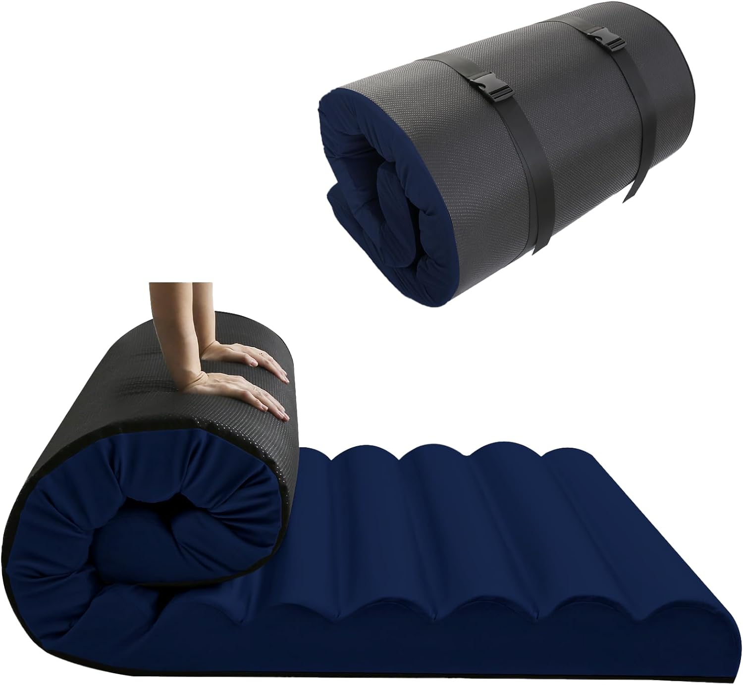 MeMoreCool Roll Up Floor Mattress, Special 10cm Thick Portable Futon Mattress, I...