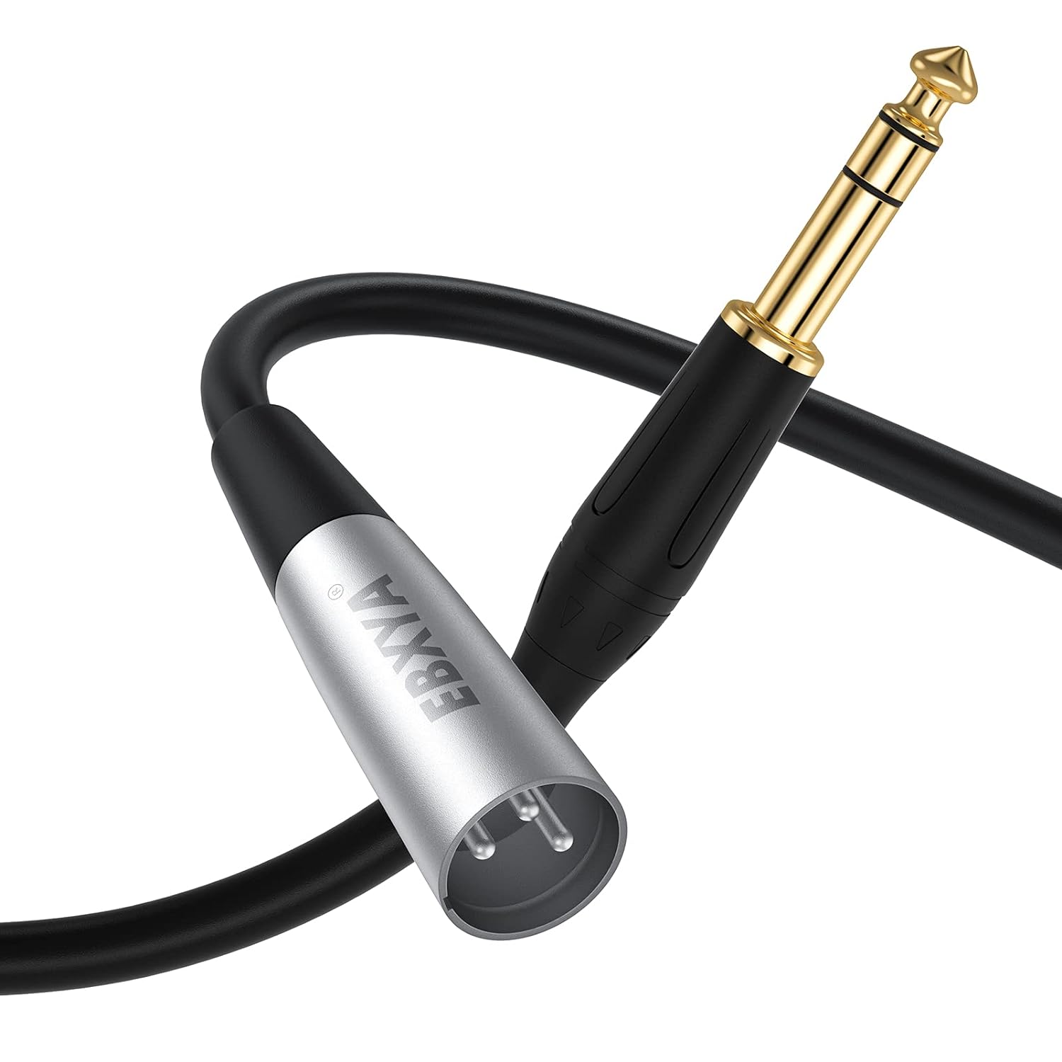 EBXYA XLR to TRS Male XLR to Jack 2M/6ft 2packs, Balanced XLR to 1/4inch 6.35mm...