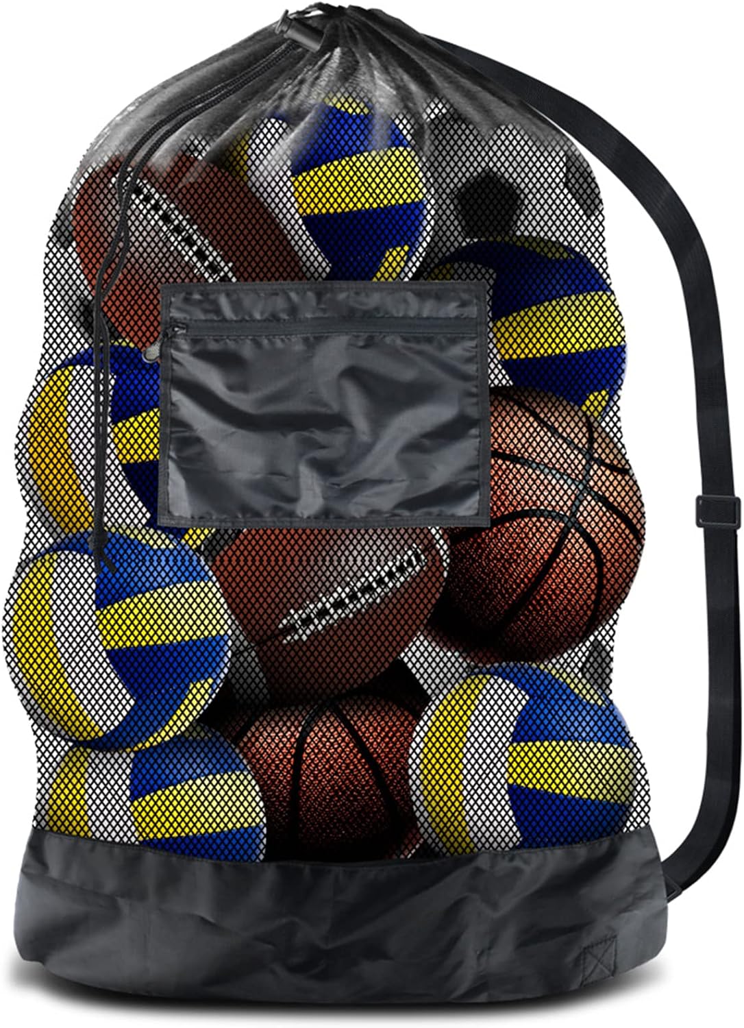 BROTOU Extra Large Drawstring Mesh Bag for Balls, Waterproof Storage Bag for Foo...