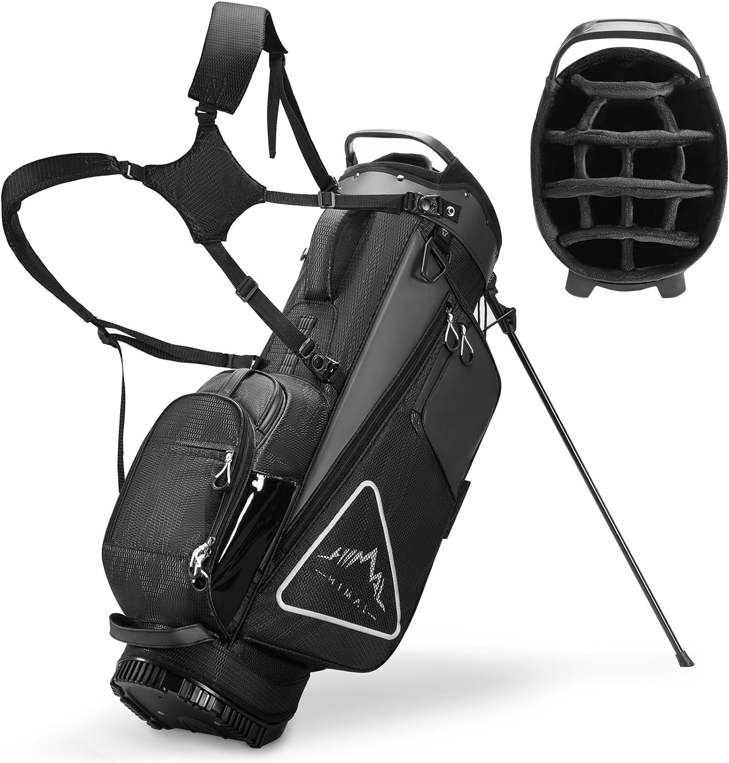 Golf Stand Bag 14 Way Top Dividers– Durable Golf Bag with Stand Multiple Pockets...