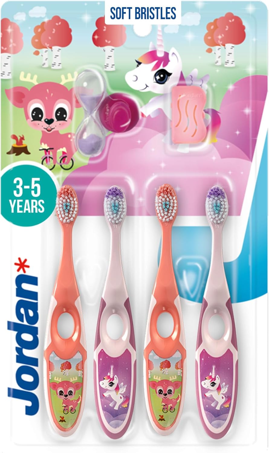 Jordan ® | Step 2 Toothbrush Kids | Kids Toothbrush for Age 3-5 Years Old | Soft...
