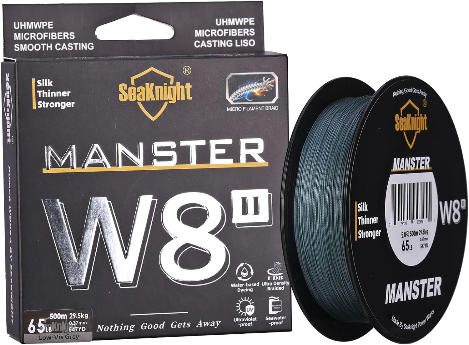 SeaKnight W8 II 8 Strands Braided Lines 150M/300M/500M Smooth PE Braid Multifila...