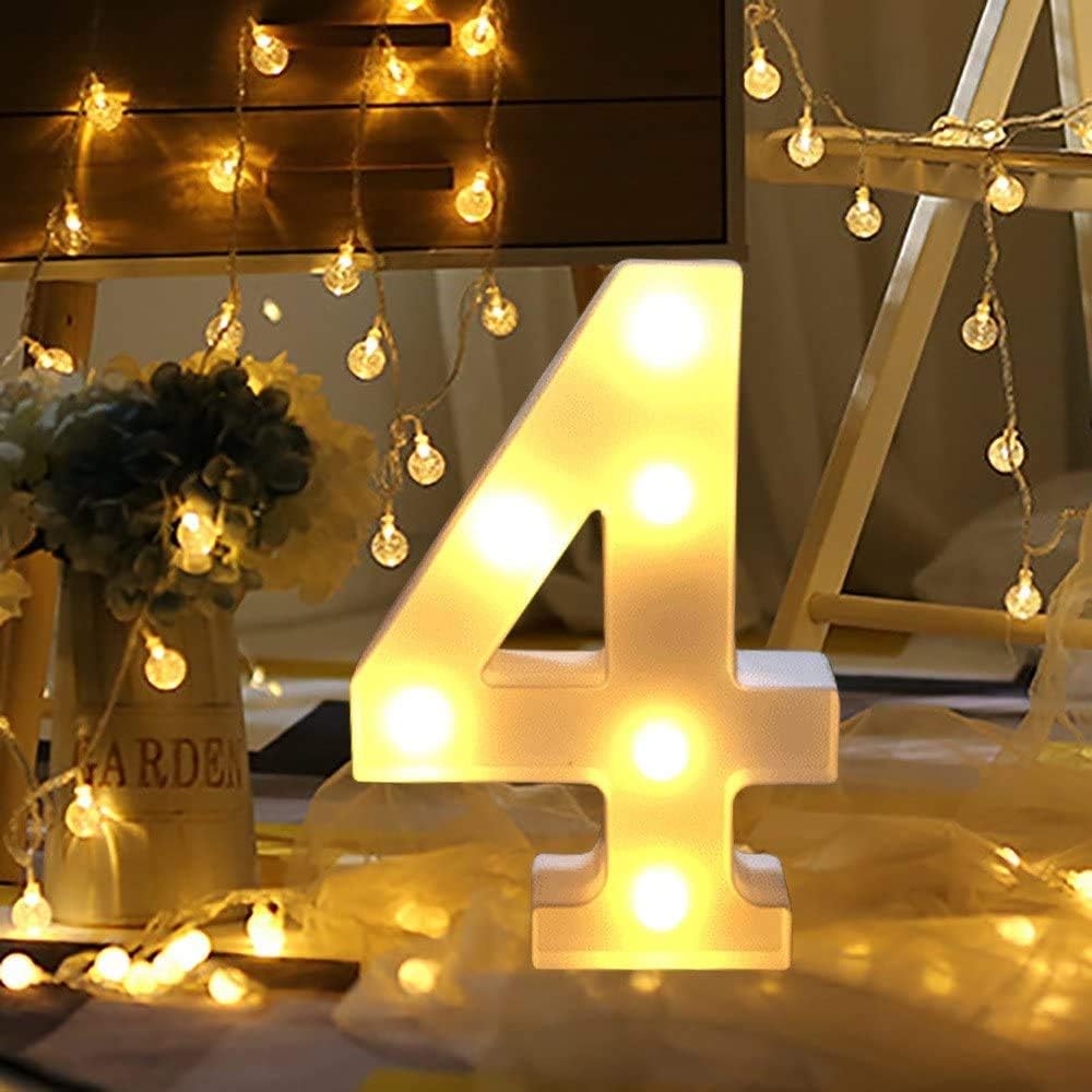 Guijiyi Number Light Sign Marquee Number Light Up Marquee 0-9 Digits Lights Sign...
