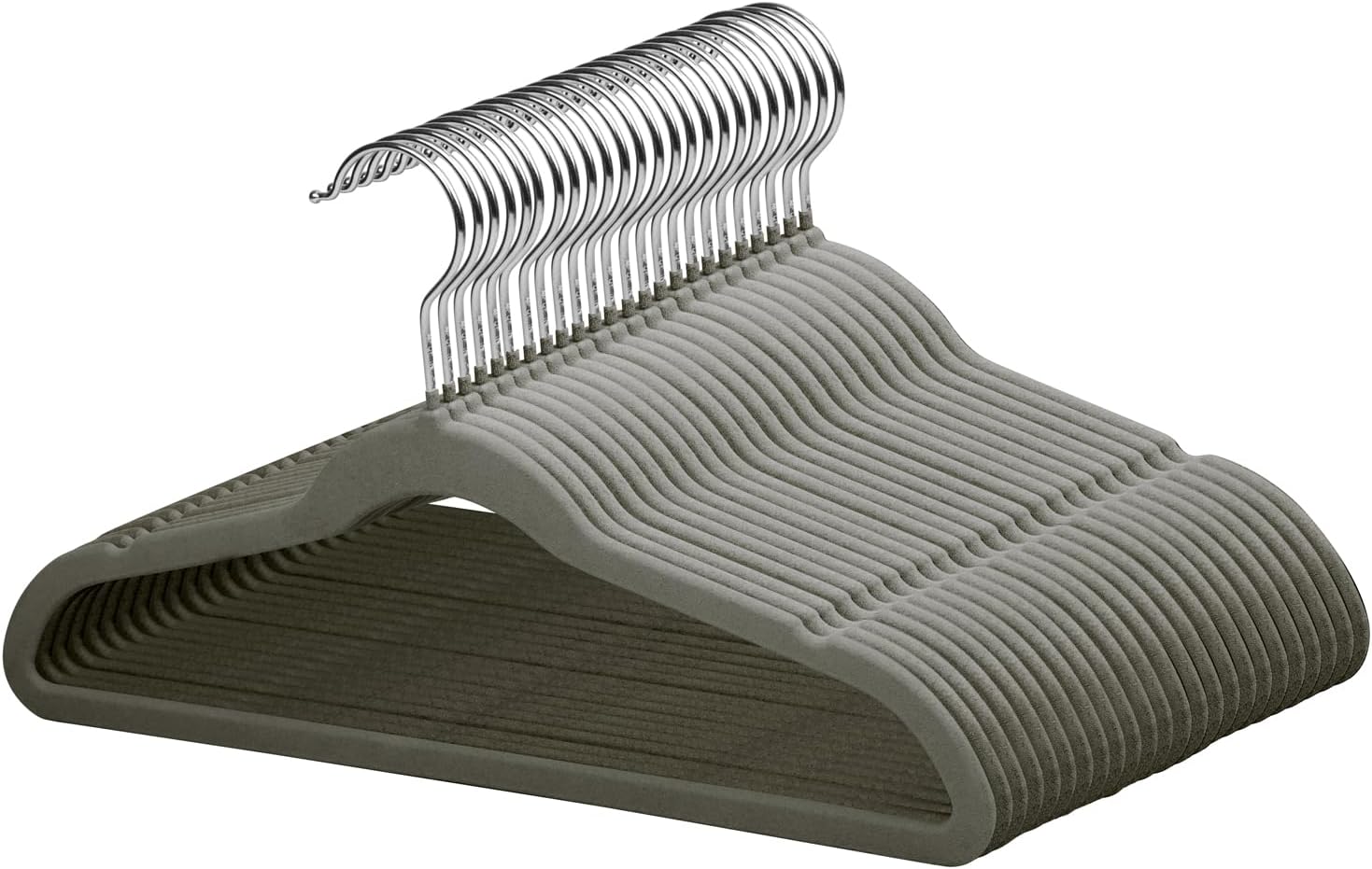 MangoKit Children's Velvet Non-Slip Hangers |32 Pack Space Saving Felt Hangers f...